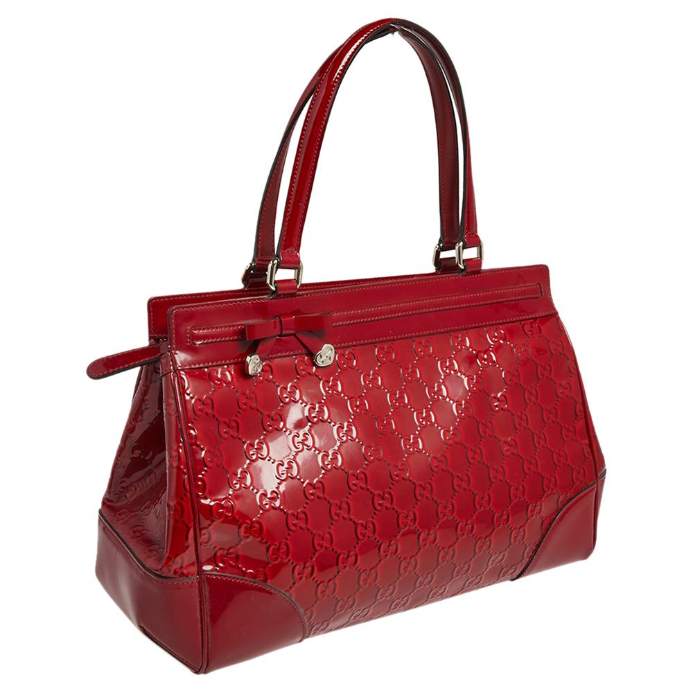 red guccissima bag