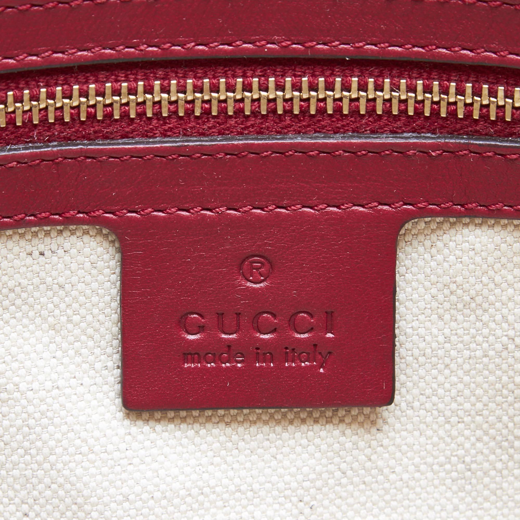 Gucci Red Guccissima Tote Bag In Good Condition In Orlando, FL