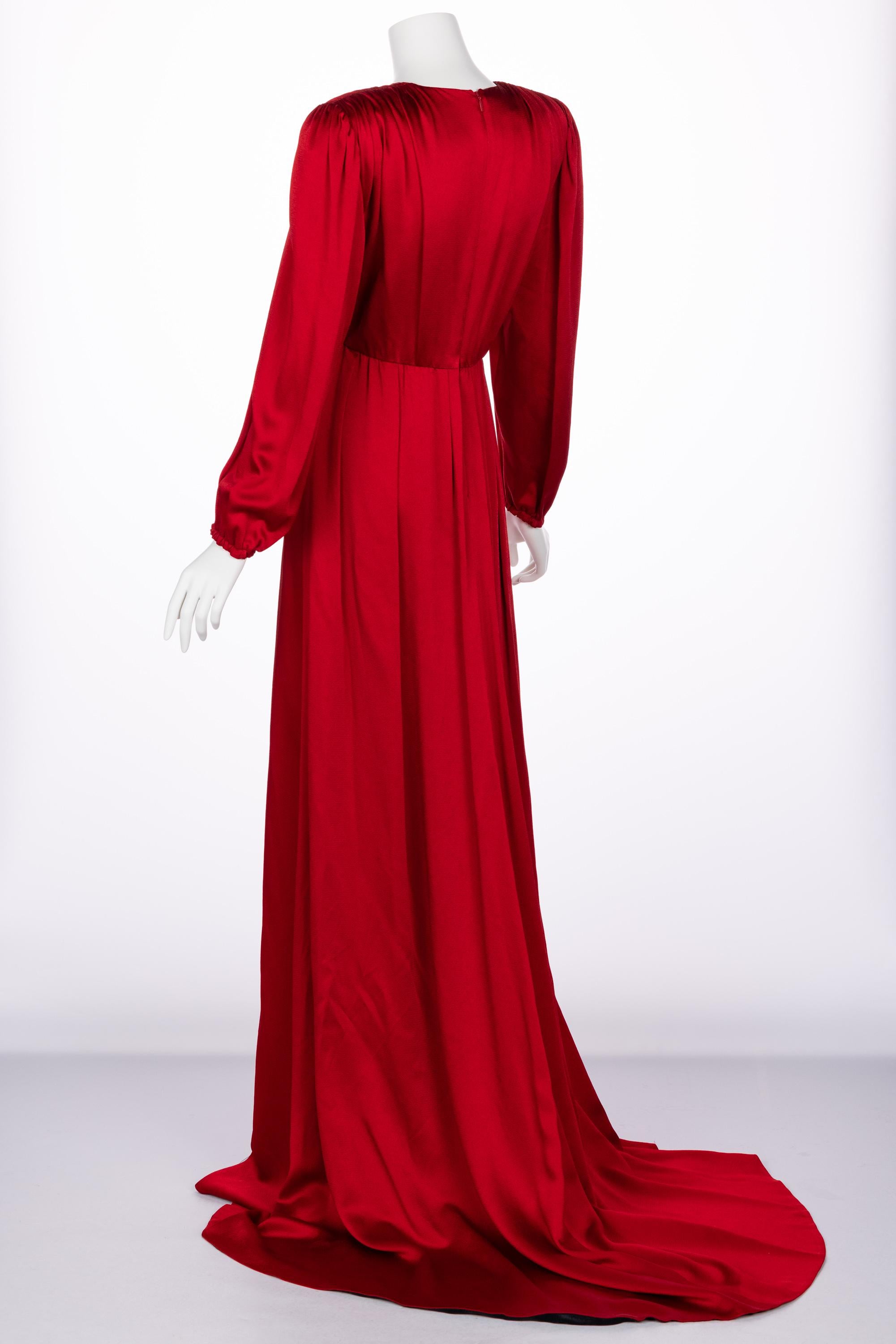 gucci red gown