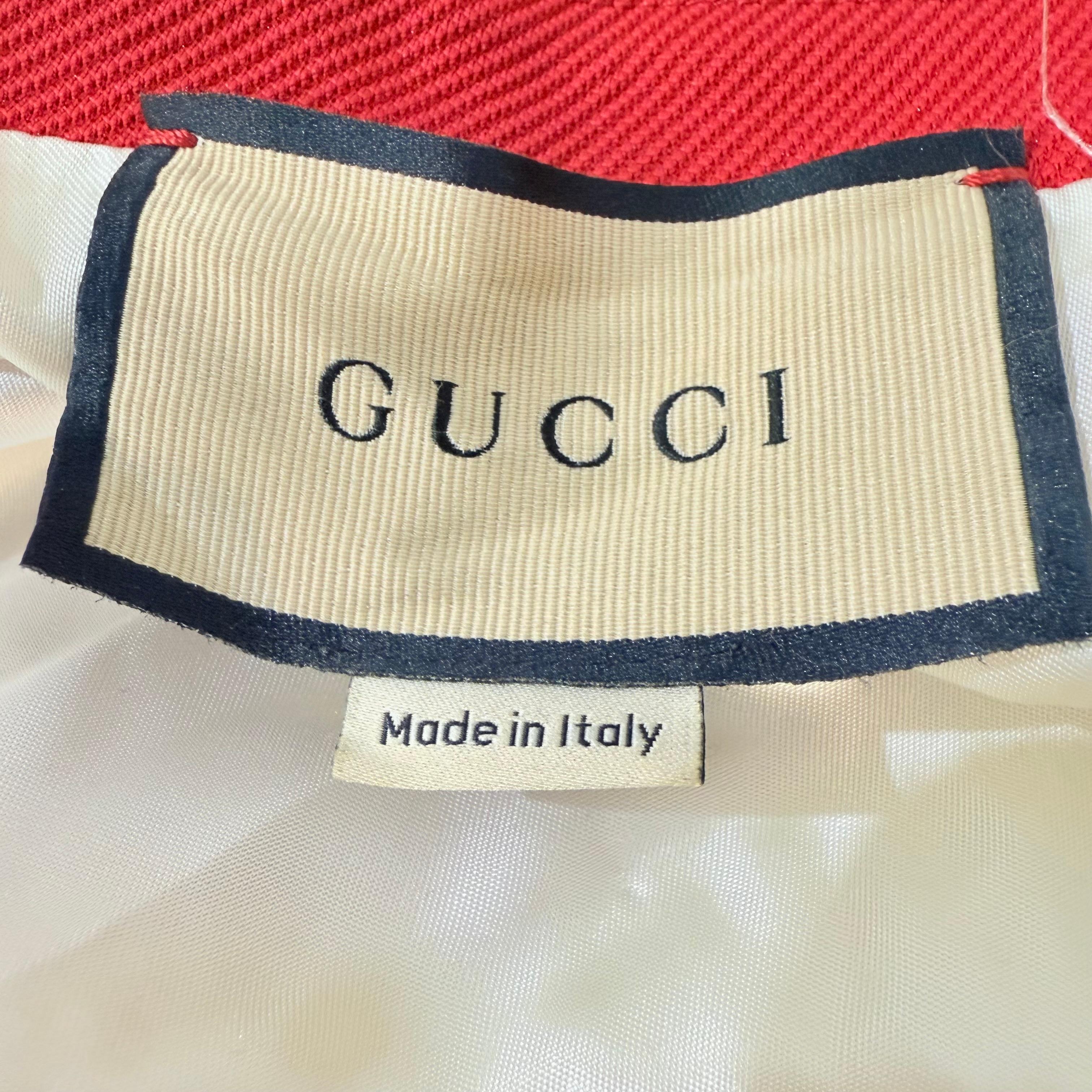 Gucci Tuta rossa con giacca e pantaloni taglia XS in vendita 4