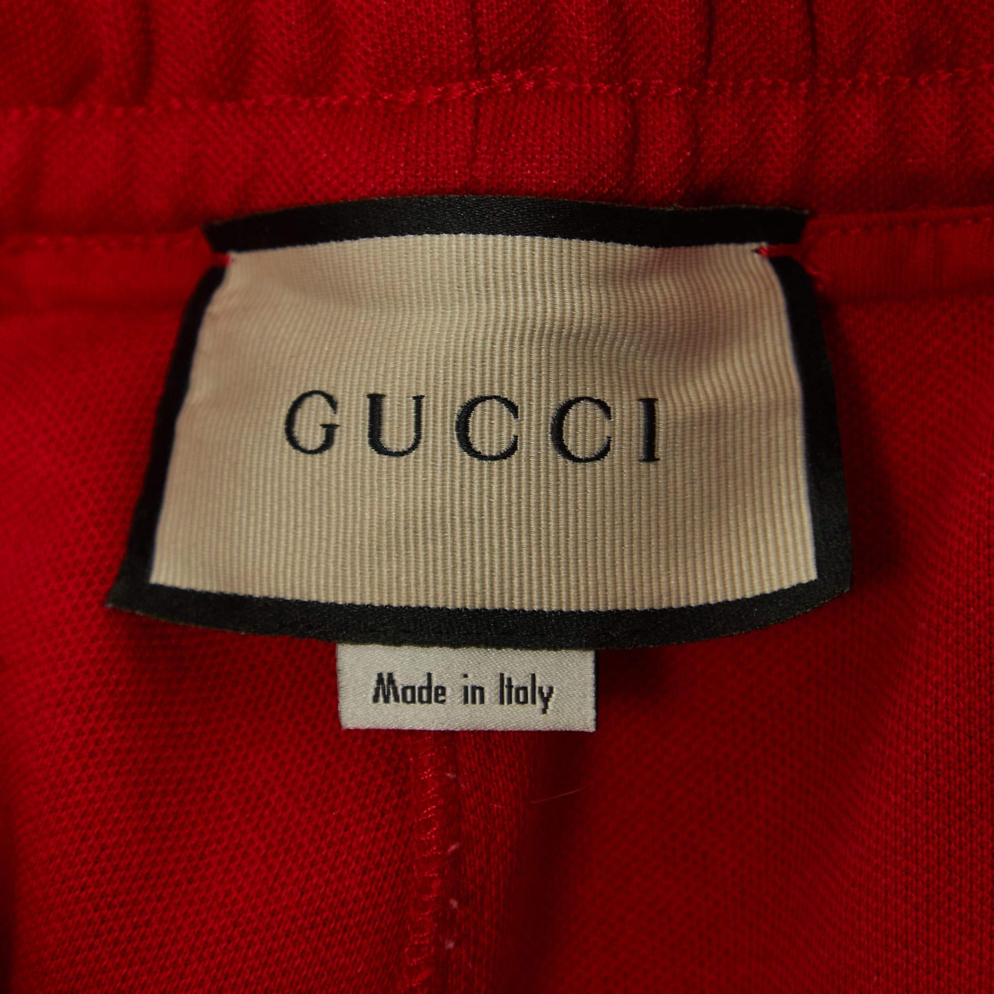 Women's Gucci Red Jersey Side Tape Track Pants XS