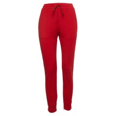 Gucci Red Jersey Side Tape Track Pants XS