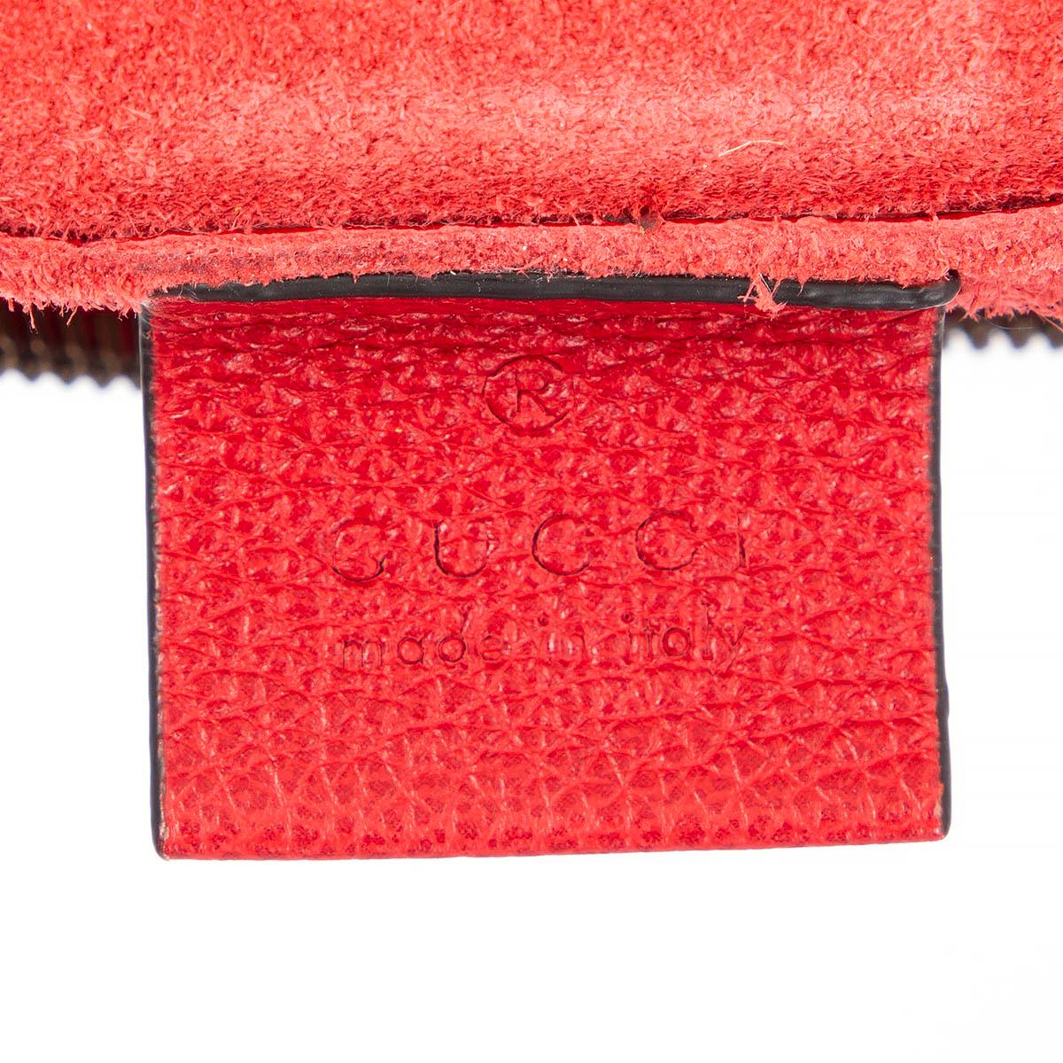 GUCCI red leather 2018 LOGO SMALL PORTFOLIO Pouch Bag 1