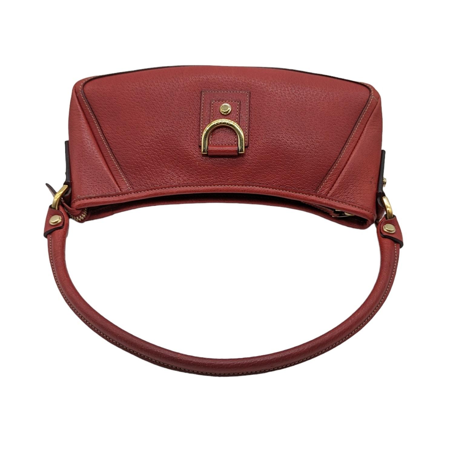 Gucci Red Leather Abbey D-Ring Pochette 1