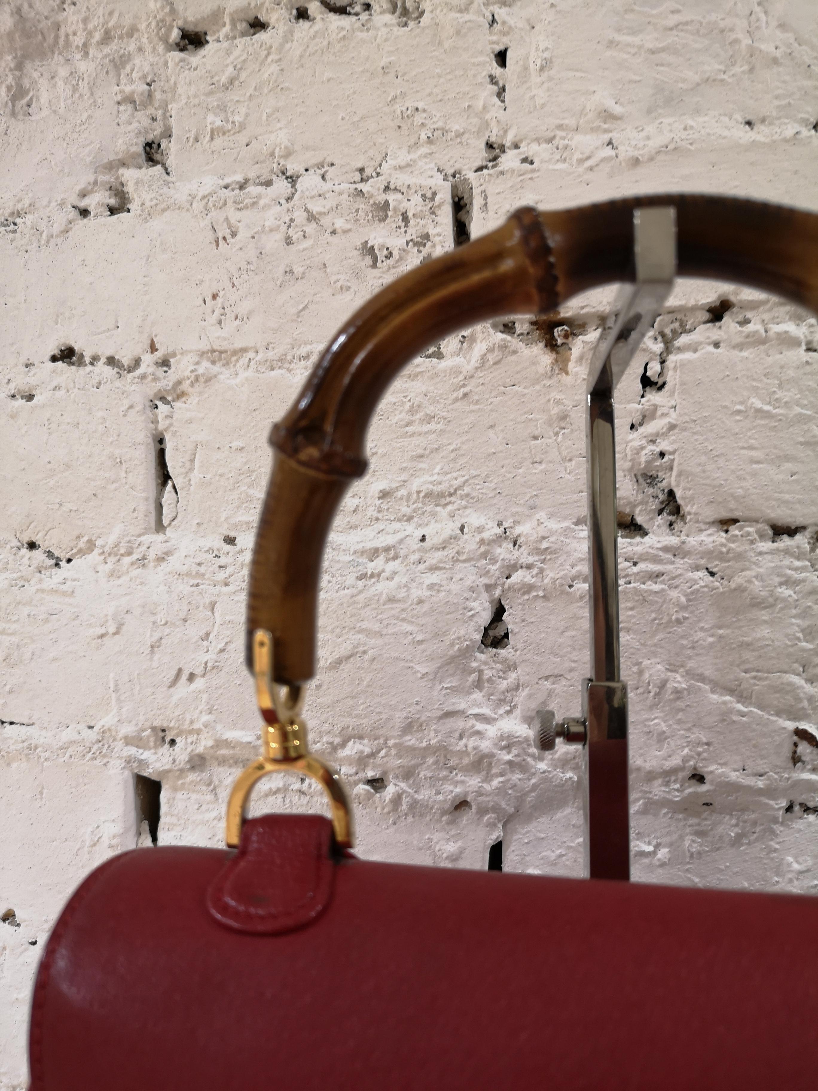 red and brown gucci bag