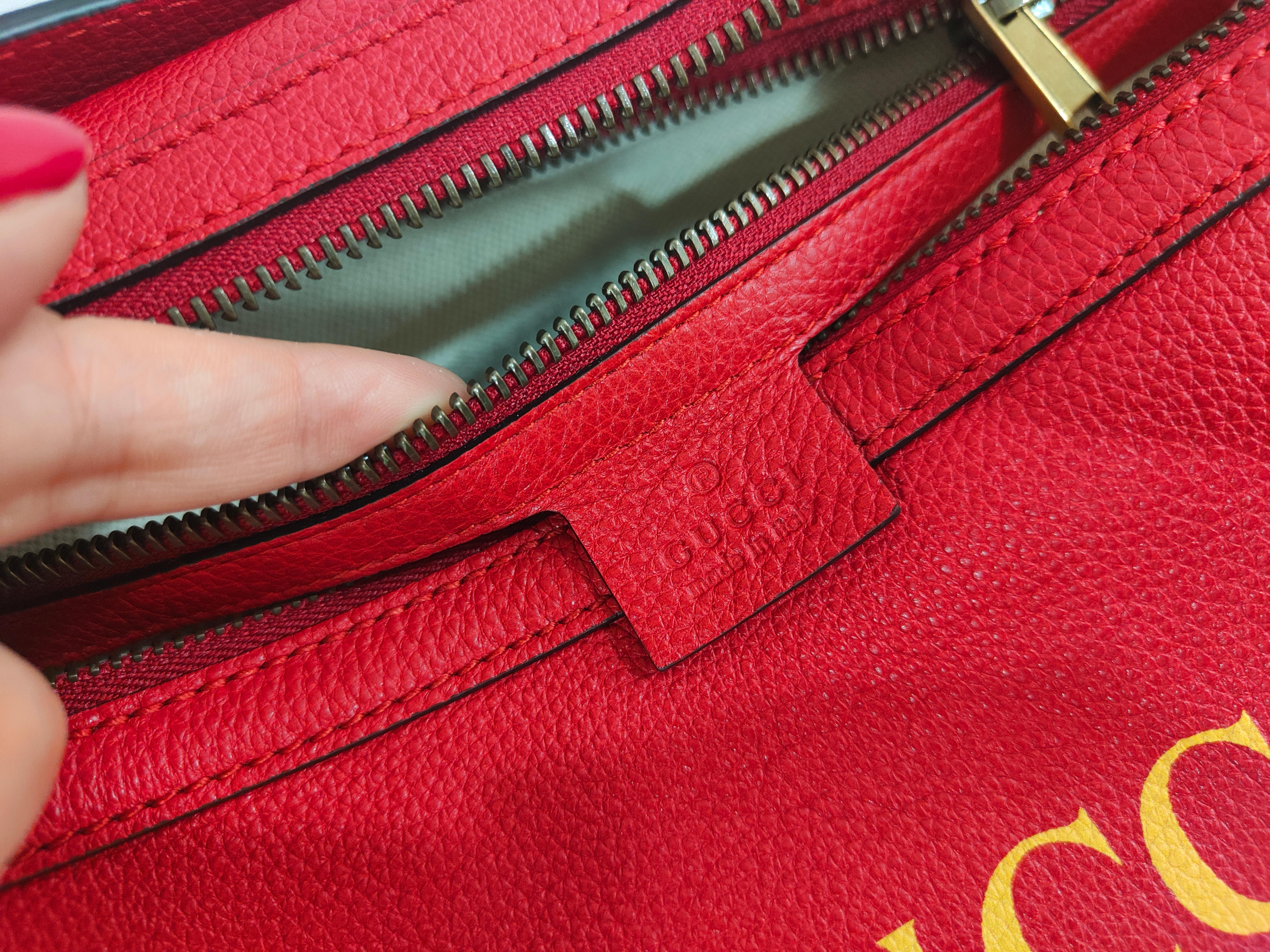 Gucci Red leather big bag nwot In New Condition In Capri, IT