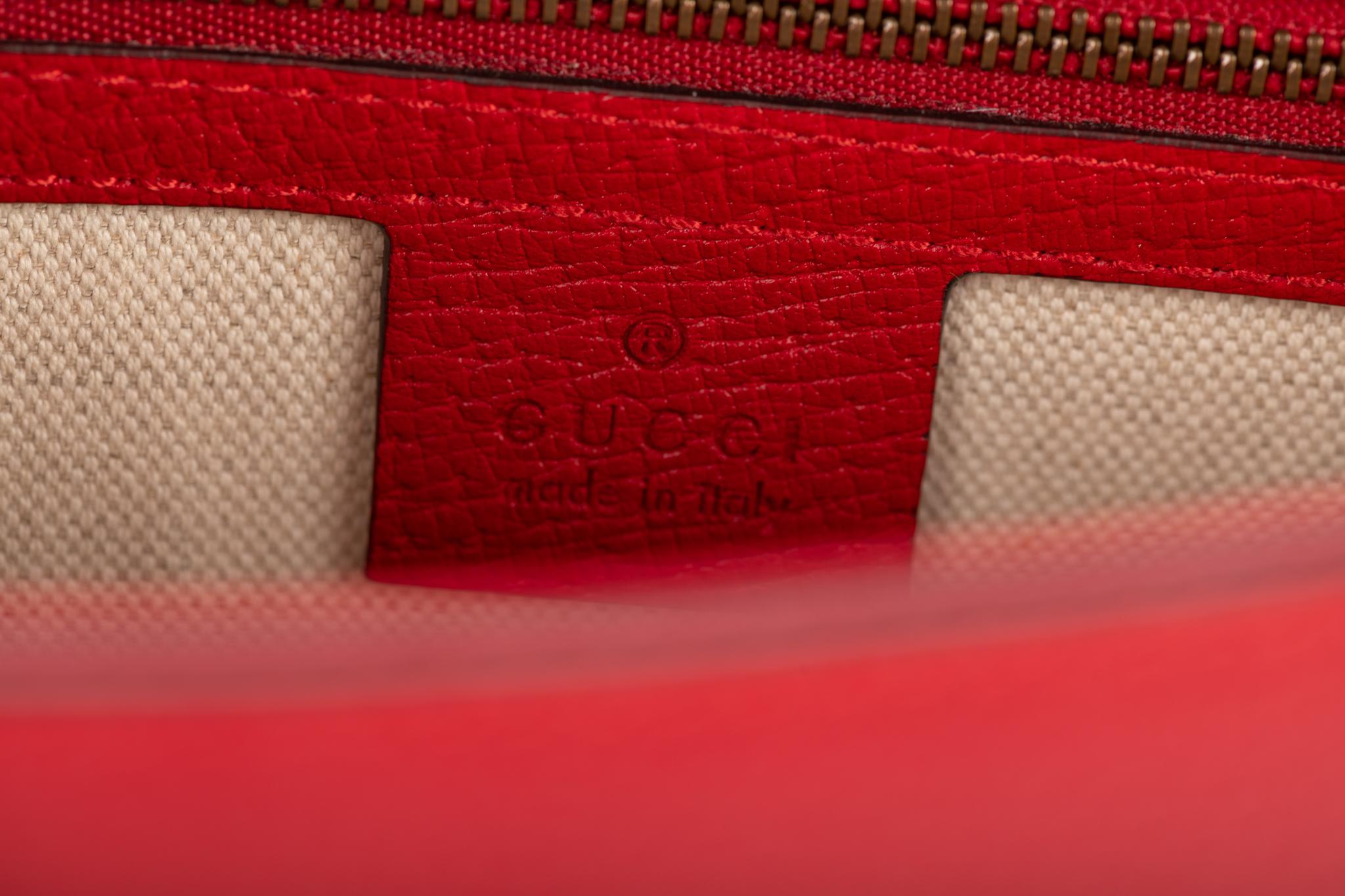 Gucci Red Leather Cross Body Bag 5