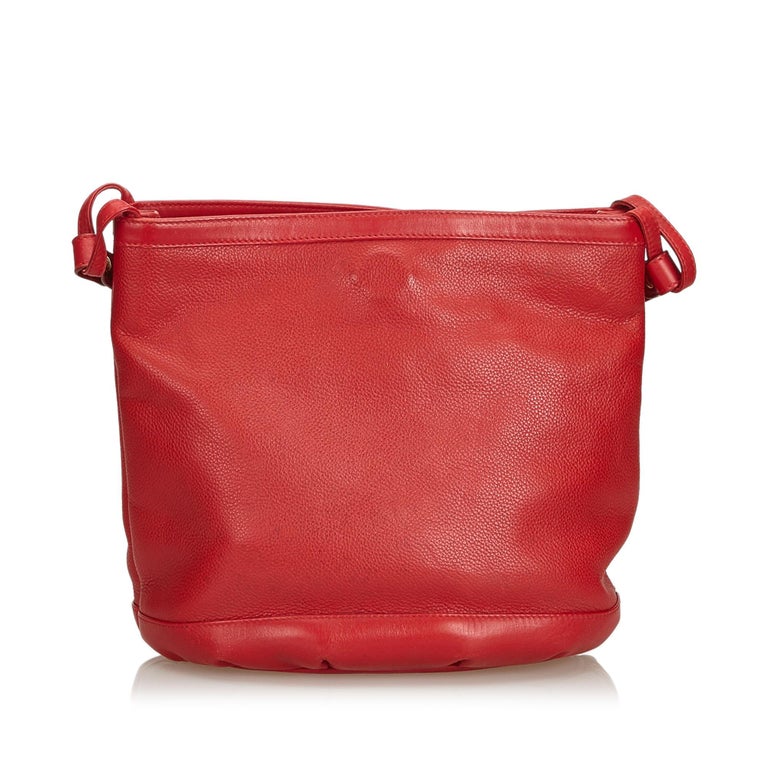 Gucci Red Leather Crossbody Bag Italy at 1stdibs