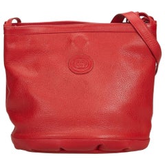 Gucci Red Leather Crossbody Bag Italy