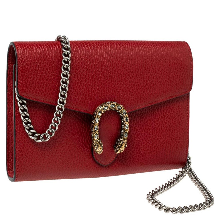 Dionysus mini leather chain wallet