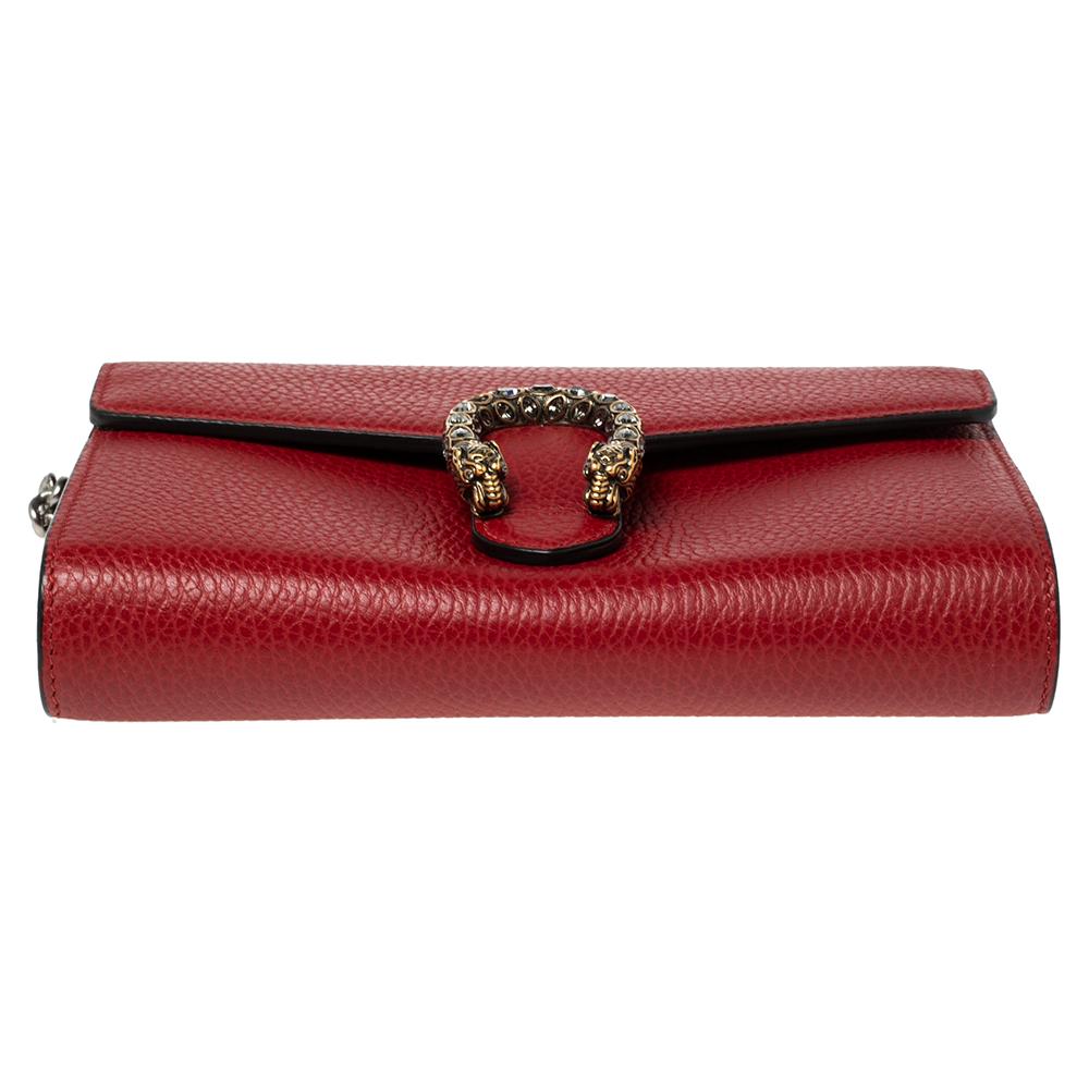 Gucci Red Leather Dionysus Wallet On Chain 1