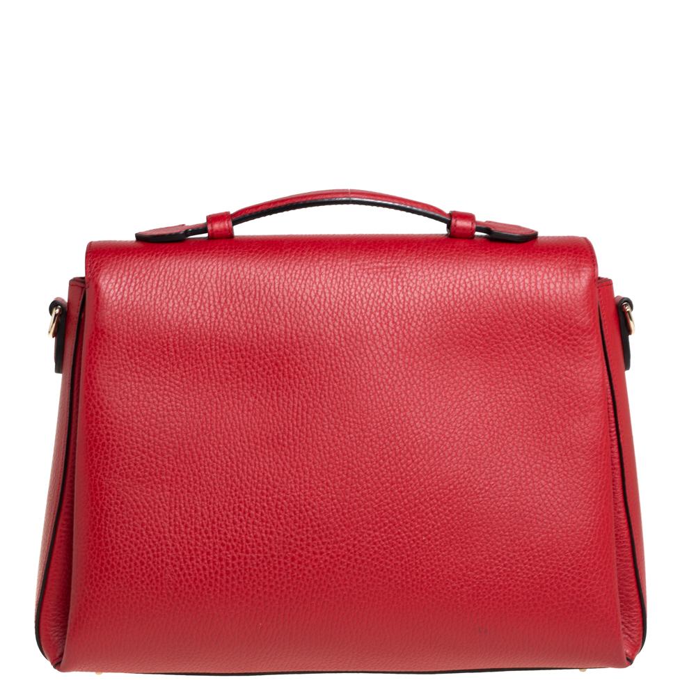 red gucci top handle bag