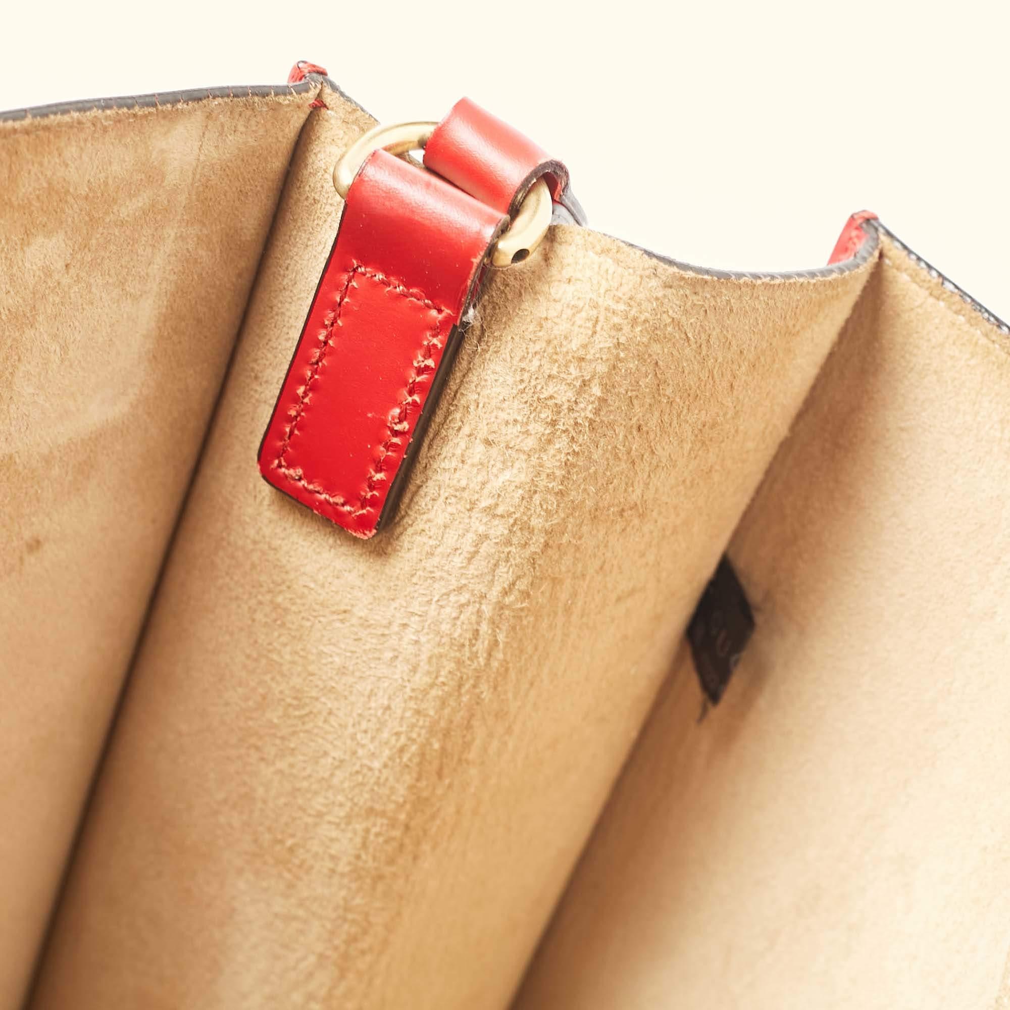 Gucci Red Leather Ghost Tote 2