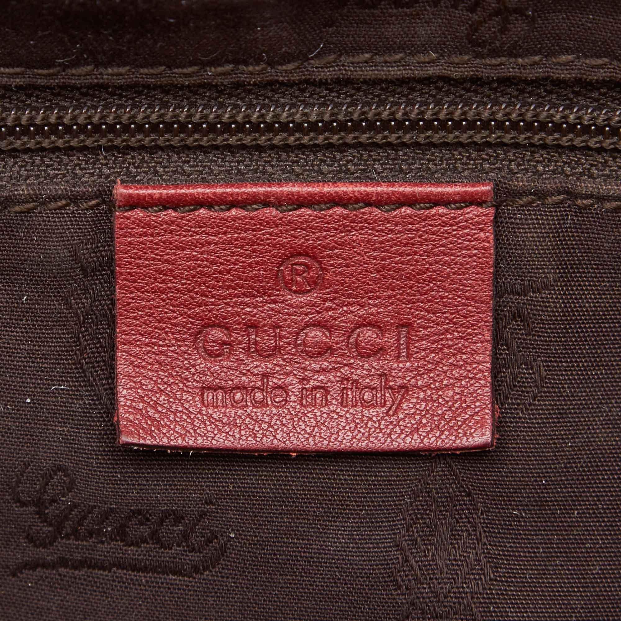 Gucci Red  Leather Guccissima Sukey Italy For Sale 1