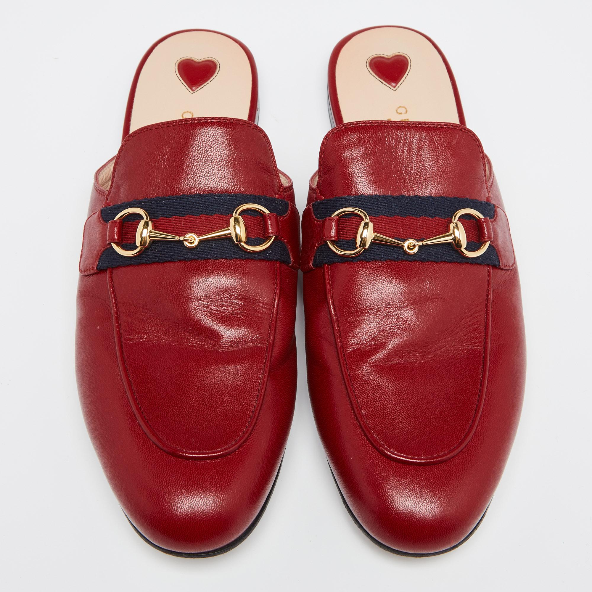 brown gucci mules