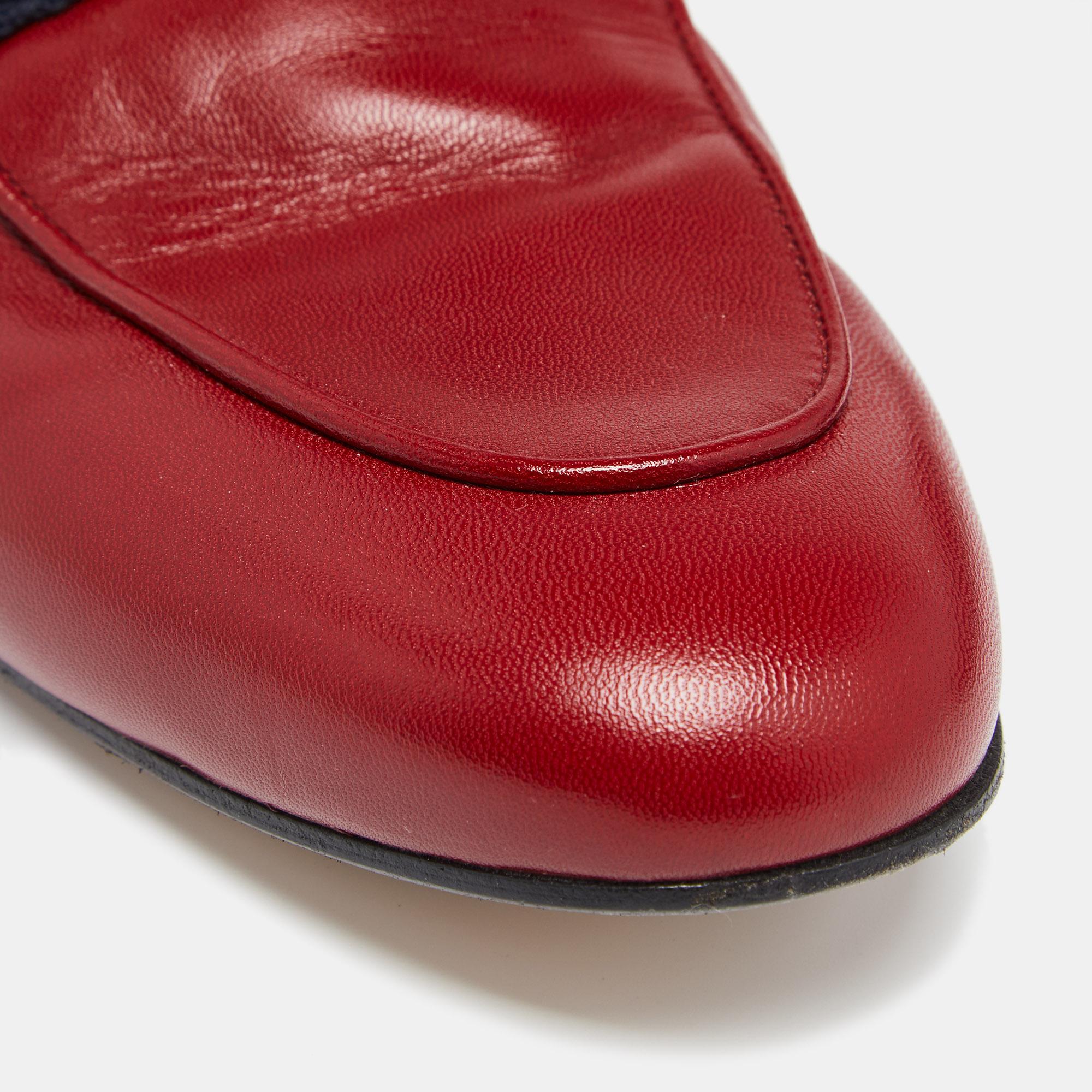 red gucci mules