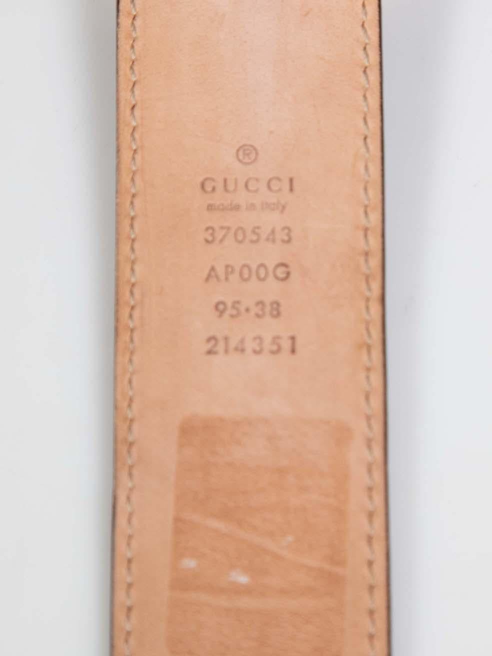 Gucci Ceinture GG imbriquée en cuir rouge en vente 1