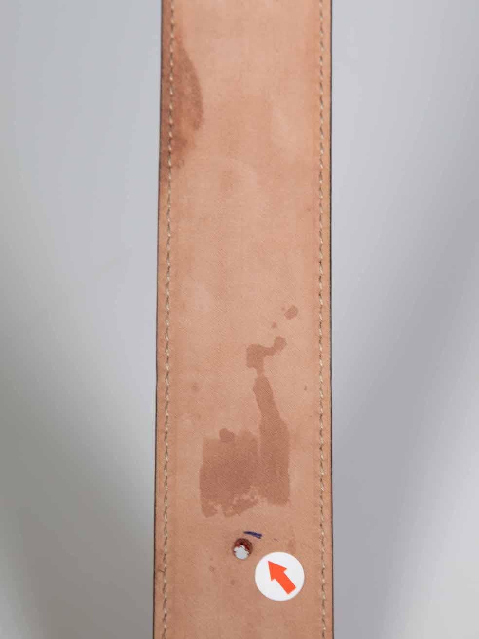 Gucci Roter ineinandergreifender GG-Gürtel aus Leder im Angebot 3