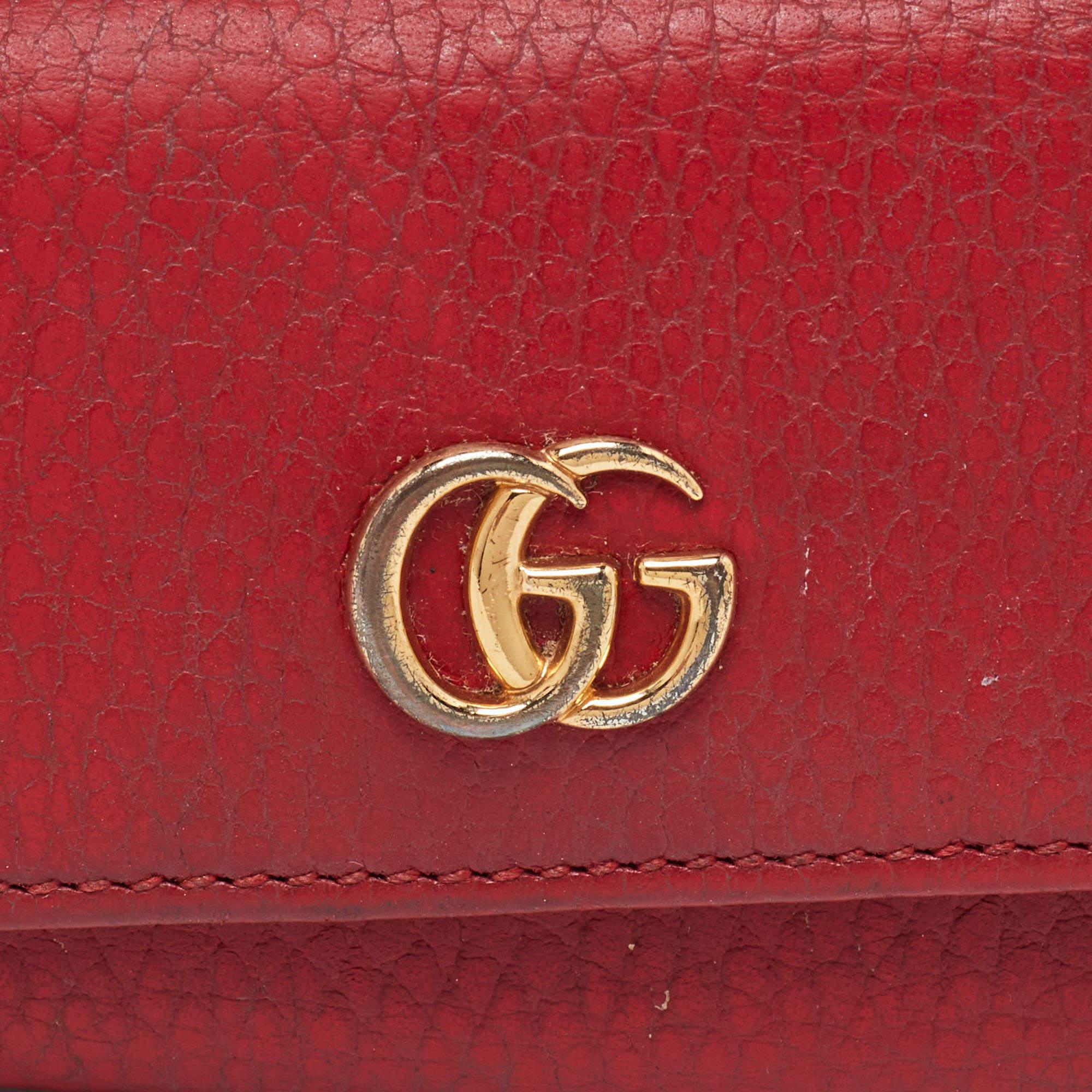 Gucci Red Leather Key Case For Sale 3