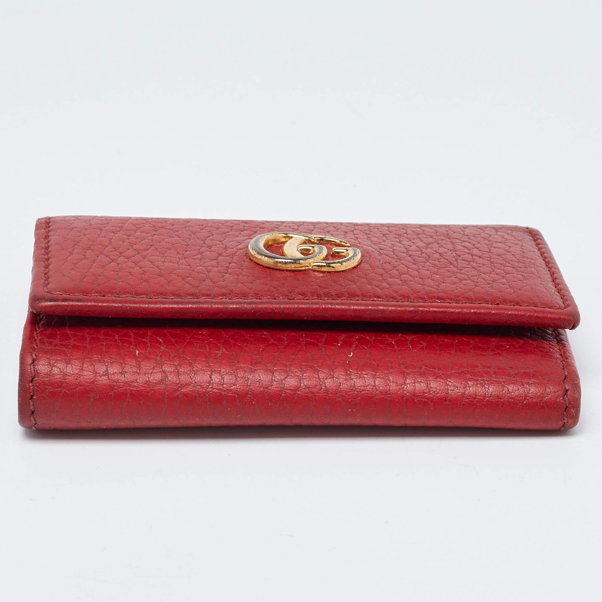 Gucci Red Leather Key Case For Sale 4