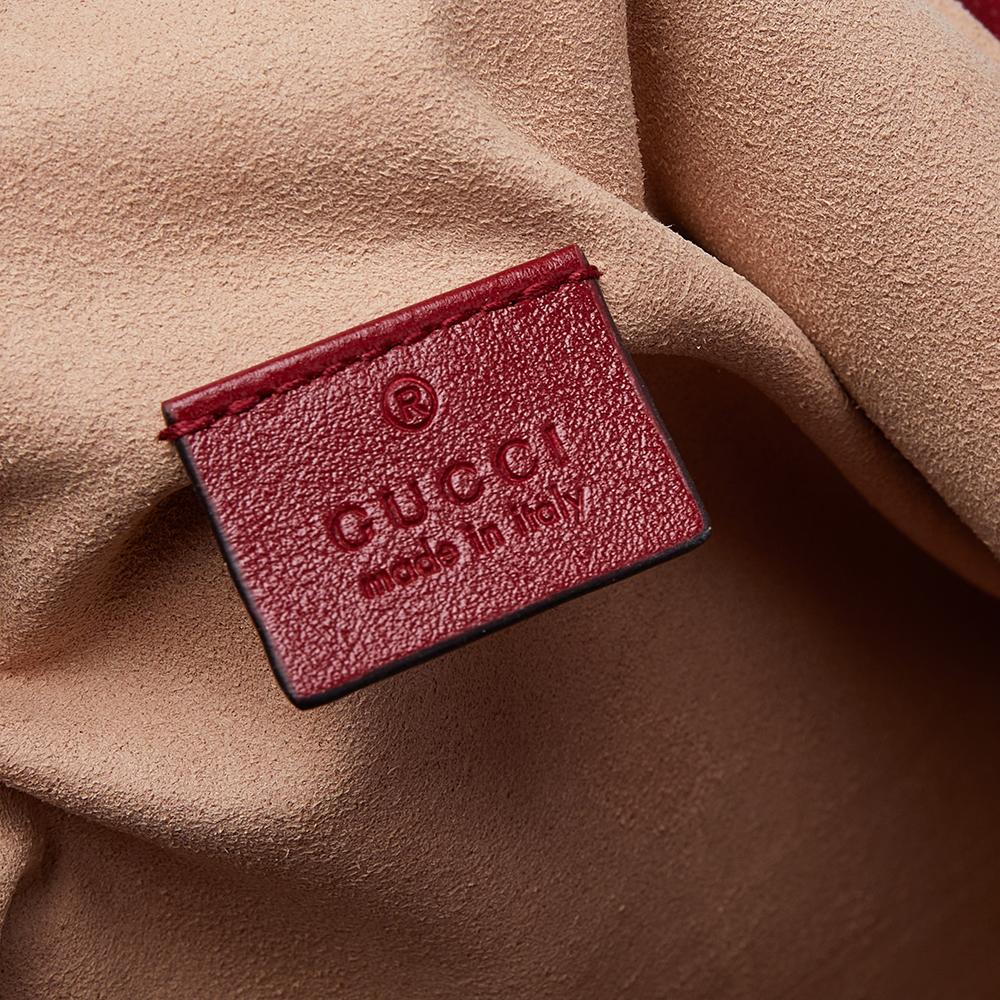 Gucci Red Leather Large Rajah Chain Tote 4