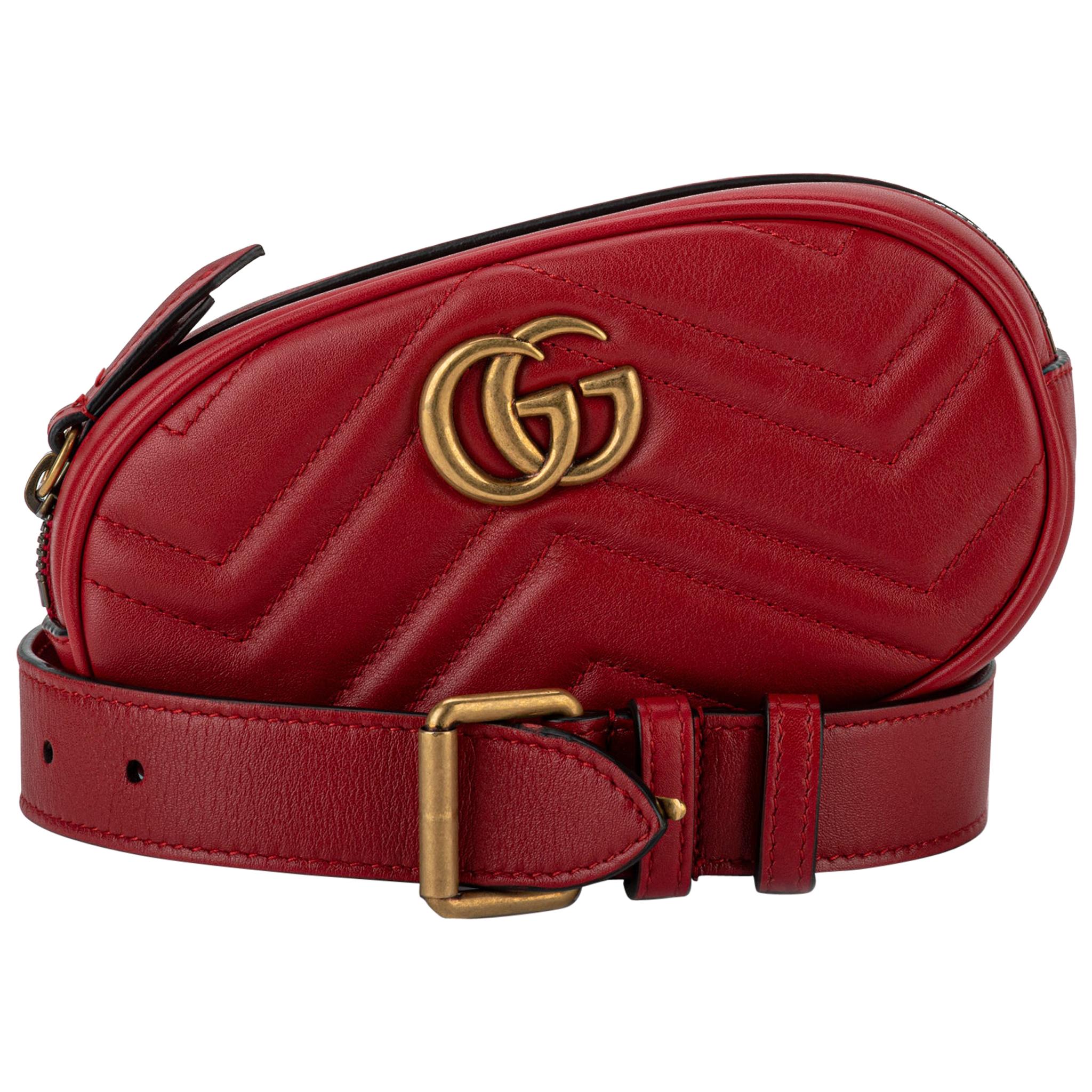 red gucci fanny pack