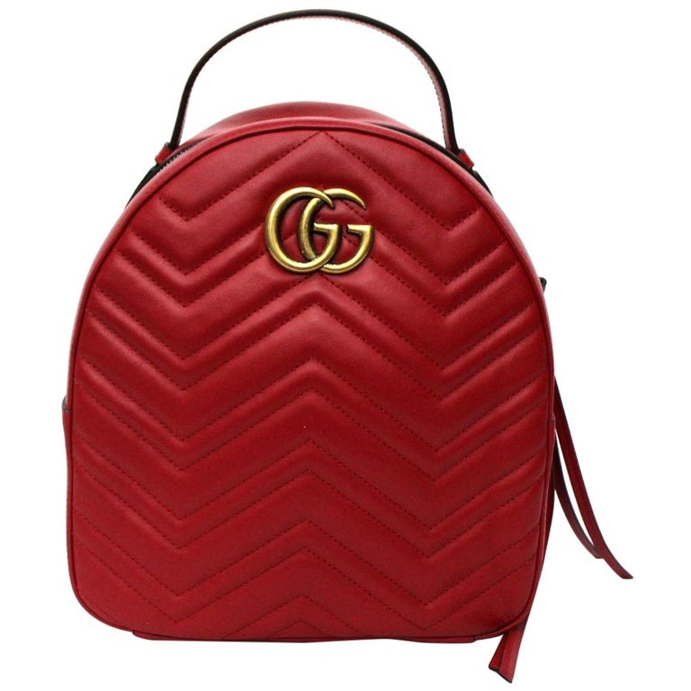Gucci Red Leather Marmont Backpack at 1stDibs | gucci red backpack, red  gucci backpack, gucci backpack red
