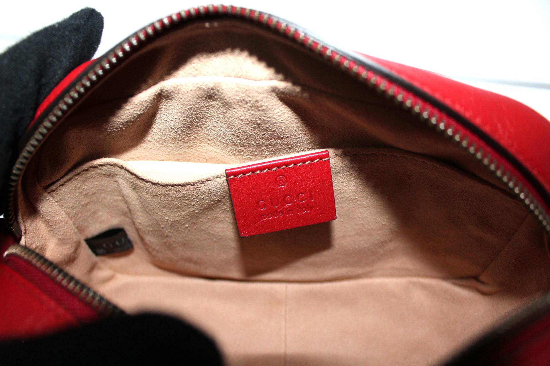 Women's Gucci Red Leather Marmont Bag