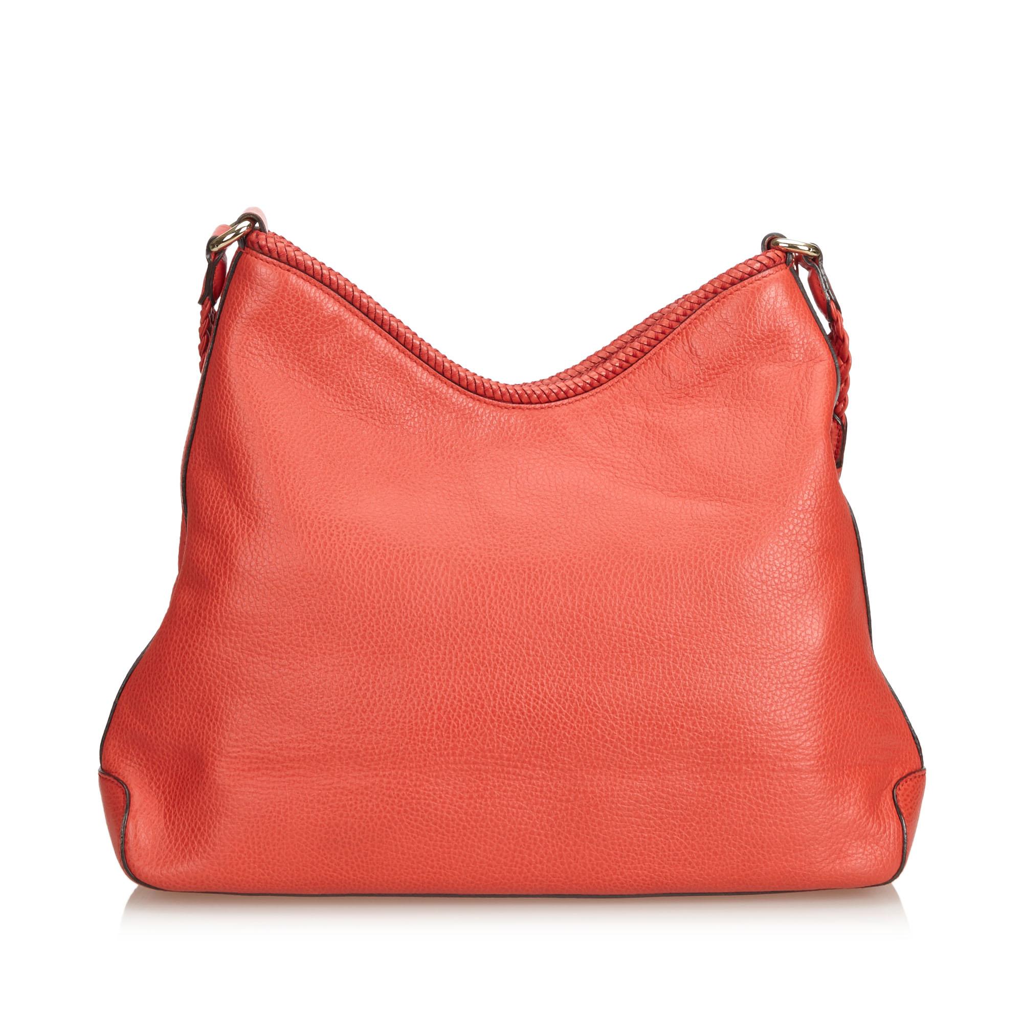 Orange Gucci Red Leather Marrakech Shoulder Bag For Sale