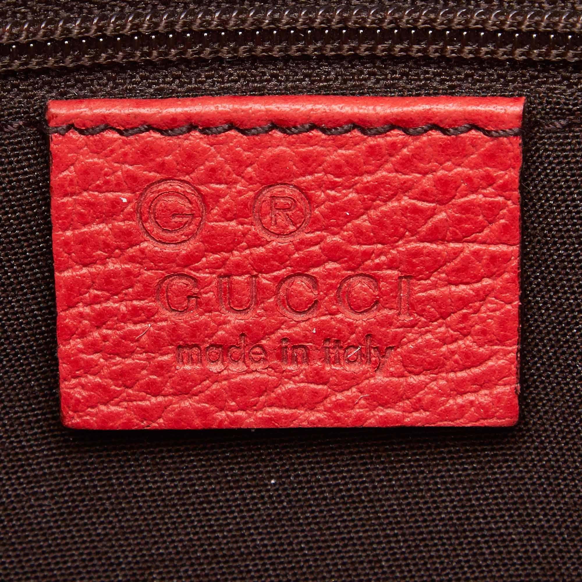 Gucci Red Leather Marrakech Shoulder Bag For Sale 1