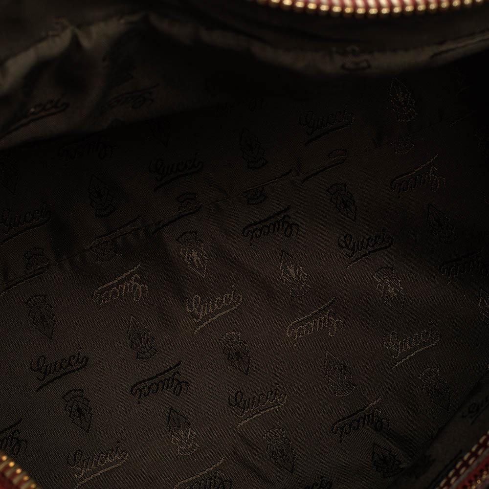 Gucci Red Leather Medium Aviatrix Duffel Bag 3