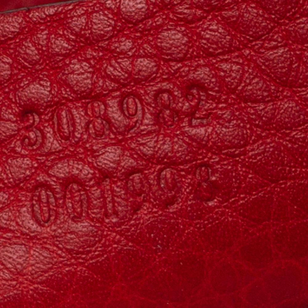 Gucci Red Leather Medium Soho Tote 5
