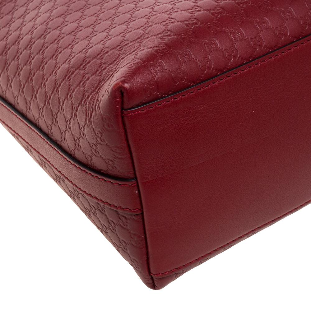 Gucci Red Leather Microguccissima Hobo 1