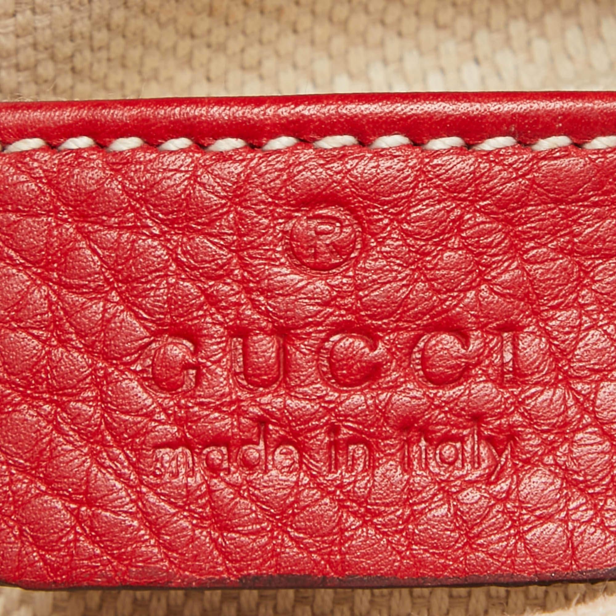 Gucci Red Leather Mini Soho Disco Chain Crossbody Bag 5