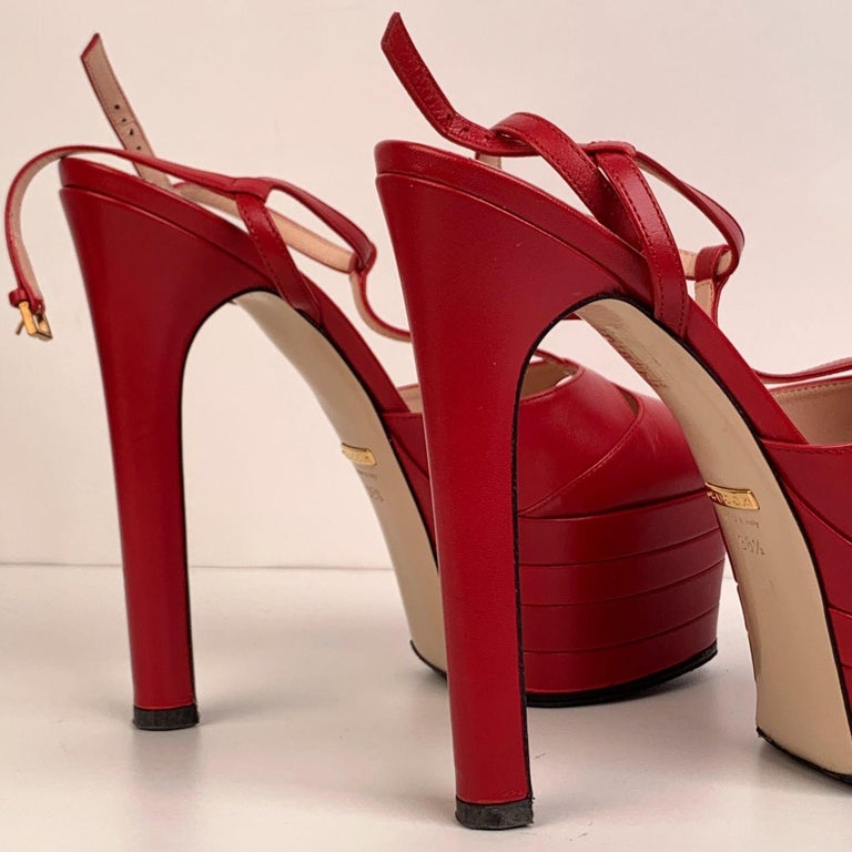 Gucci Escarpins à talons hauts « Angel » à plateforme en cuir