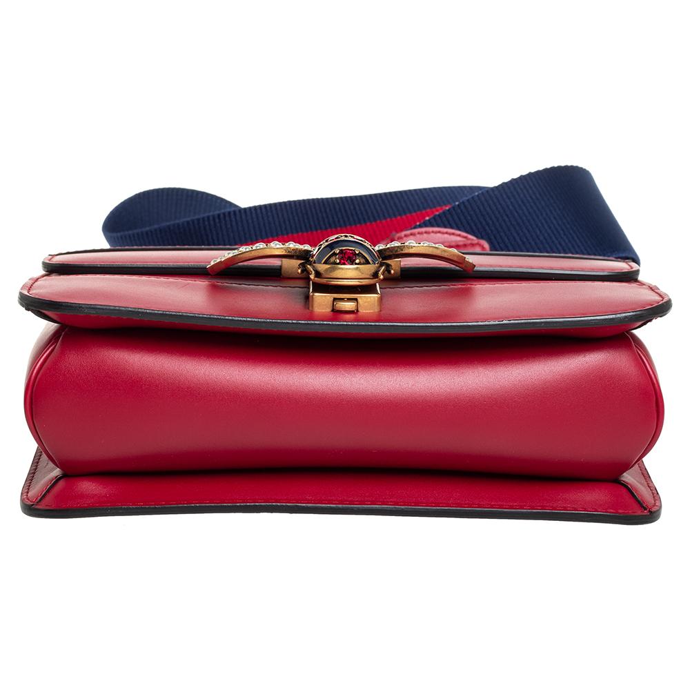 Gucci Umhängetasche aus rotem Leder Queen Margaret Damen