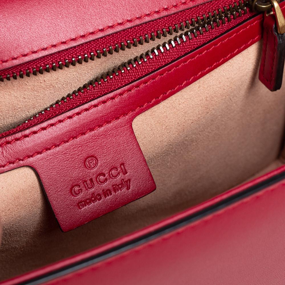 Gucci Red Leather Queen Margaret Shoulder Bag 1