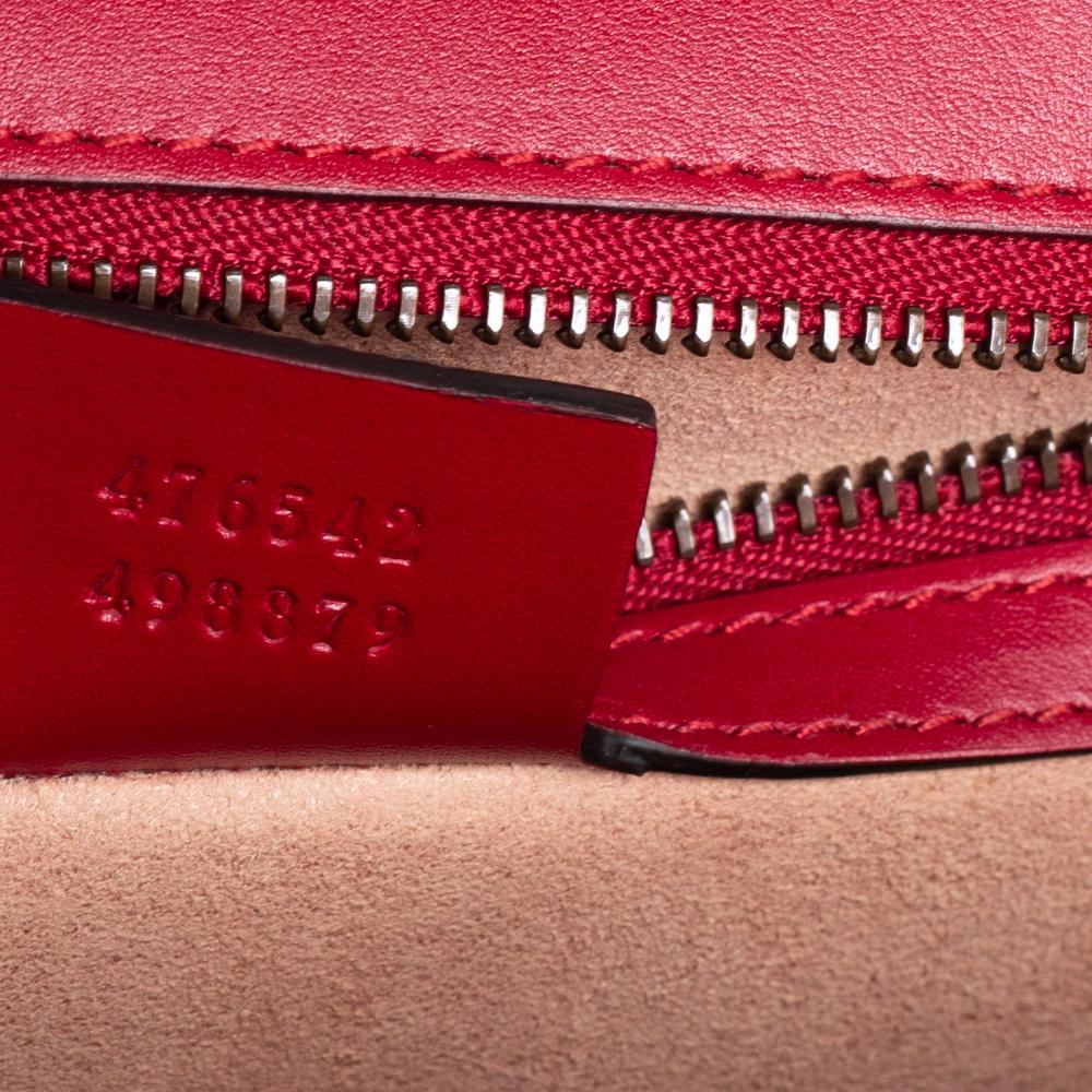 Gucci Red Leather Queen Margaret Shoulder Bag 2