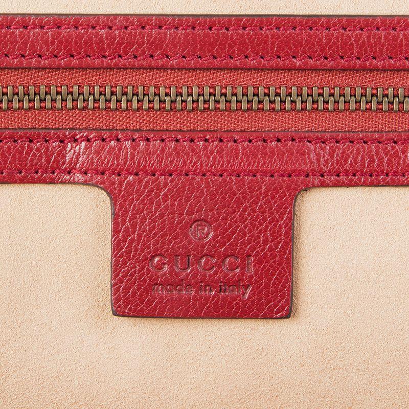 GUCCI red leather RE(BELLE) LARGE Top Handle Shoulder Bag 2