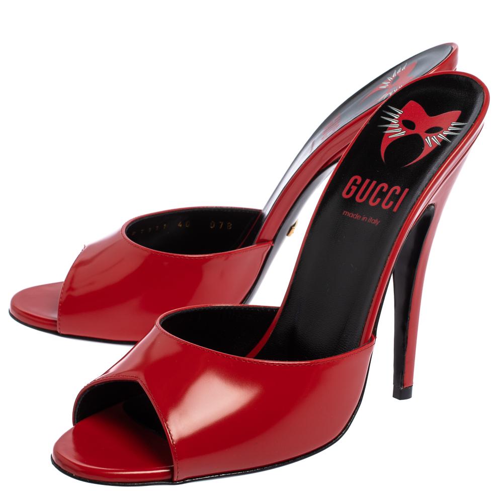 gucci red mules