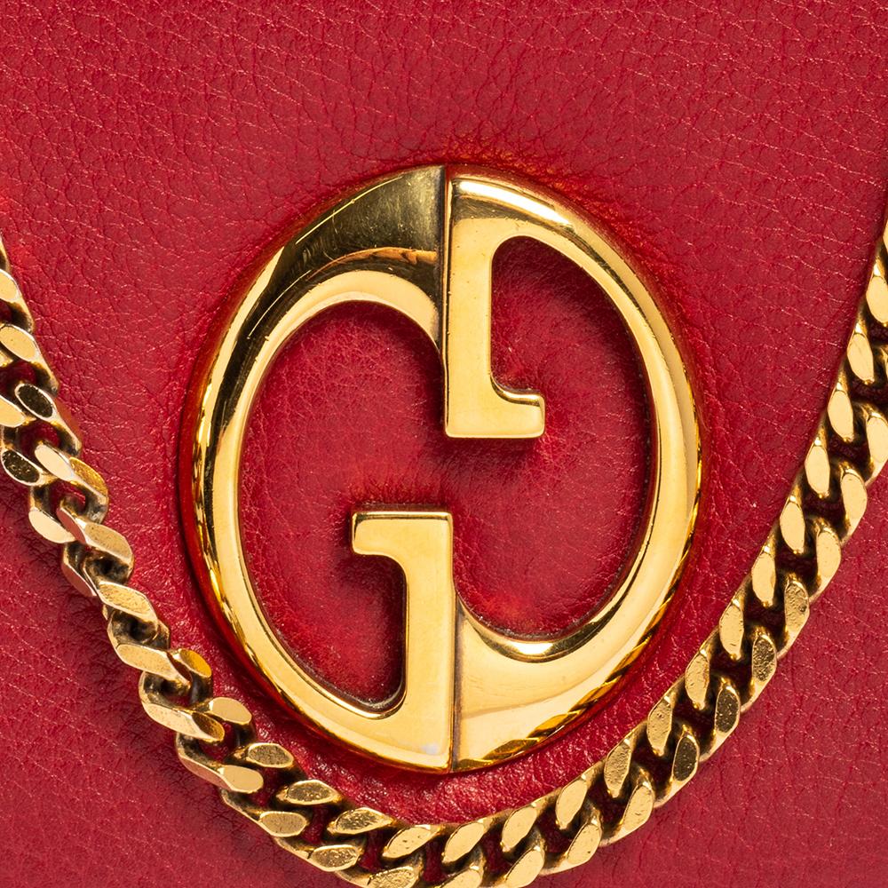 Gucci Red Leather Small 1973 Crossbody Bag 7