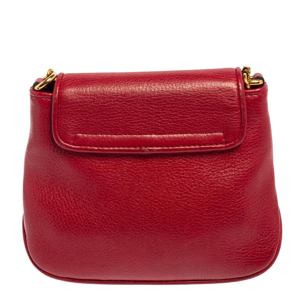 Women's Gucci Red Leather Small 1973 Crossbody Bag