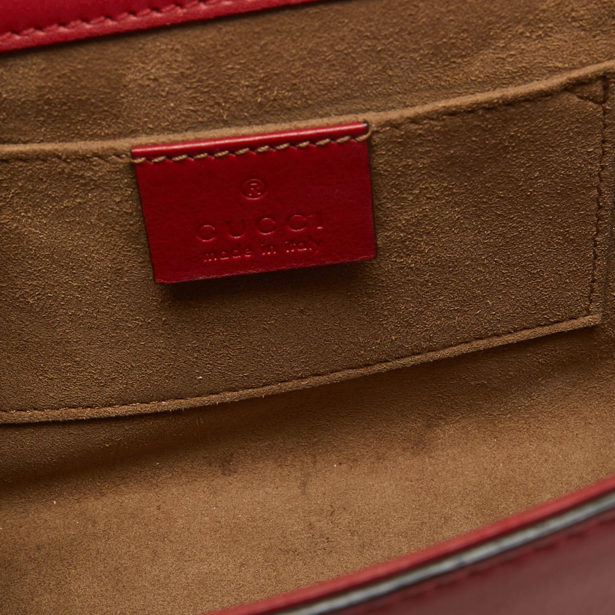 Gucci Red Leather Small Padlock Shoulder Bag 5