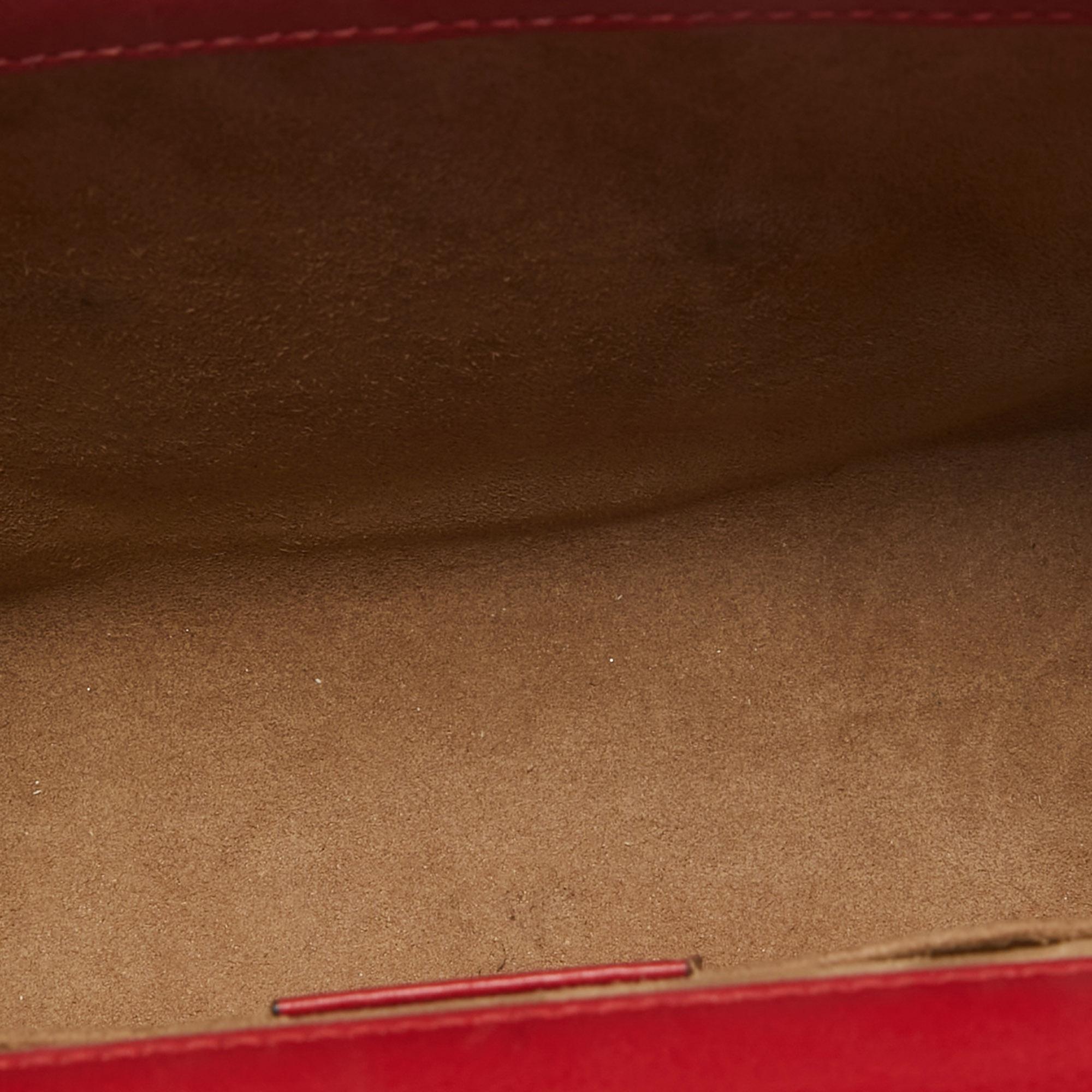 Gucci Red Leather Small Padlock Shoulder Bag 4