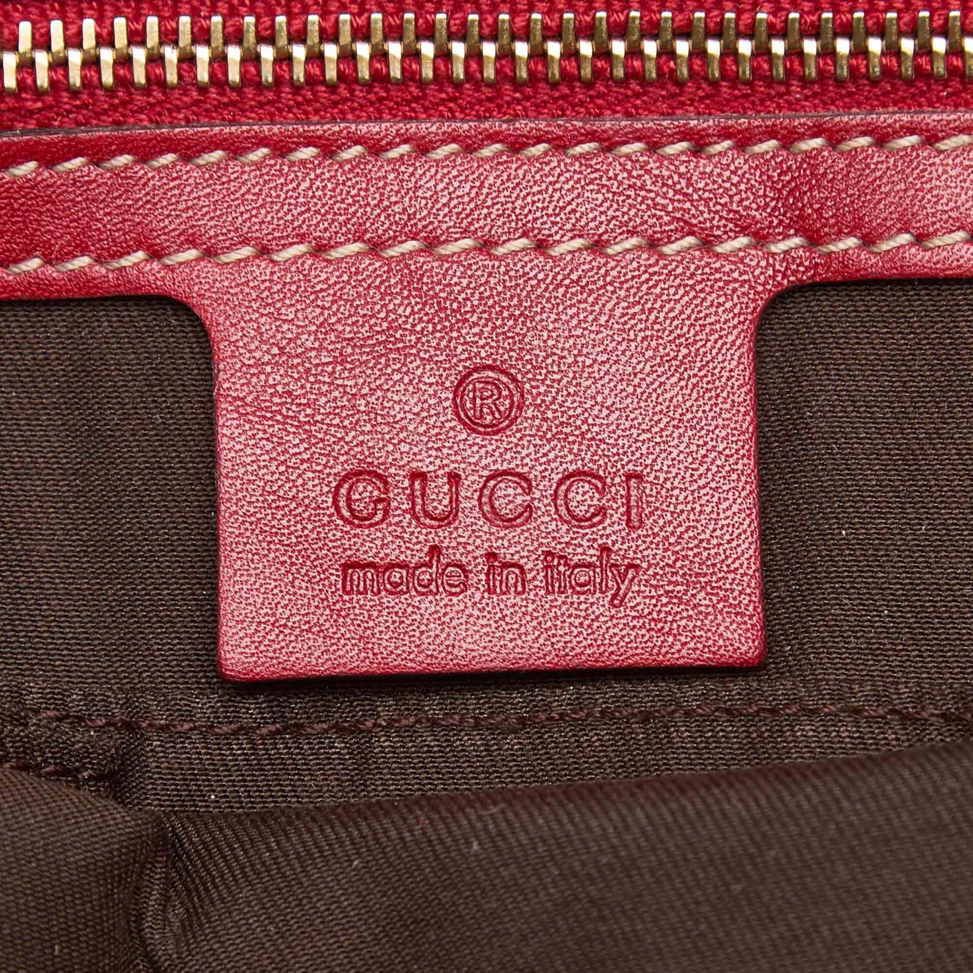 Gucci Red Leather Small Sabrina Top Handle Bag 3