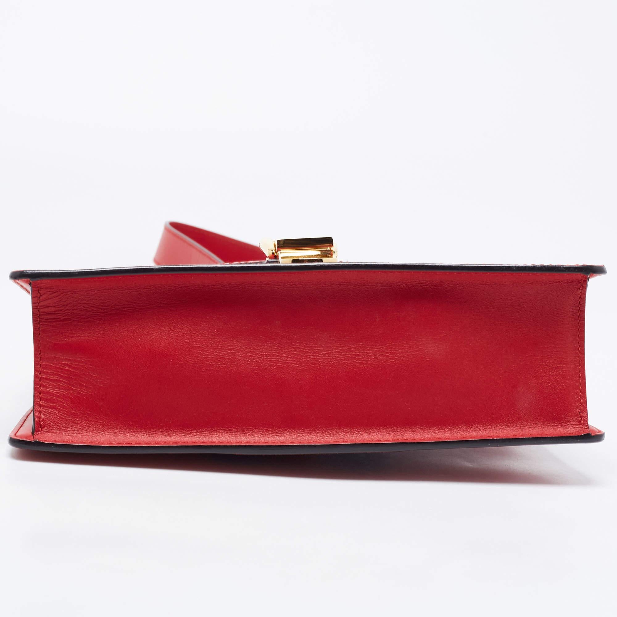 Gucci Red Leather Small Sylvie Web Shoulder Bag 5