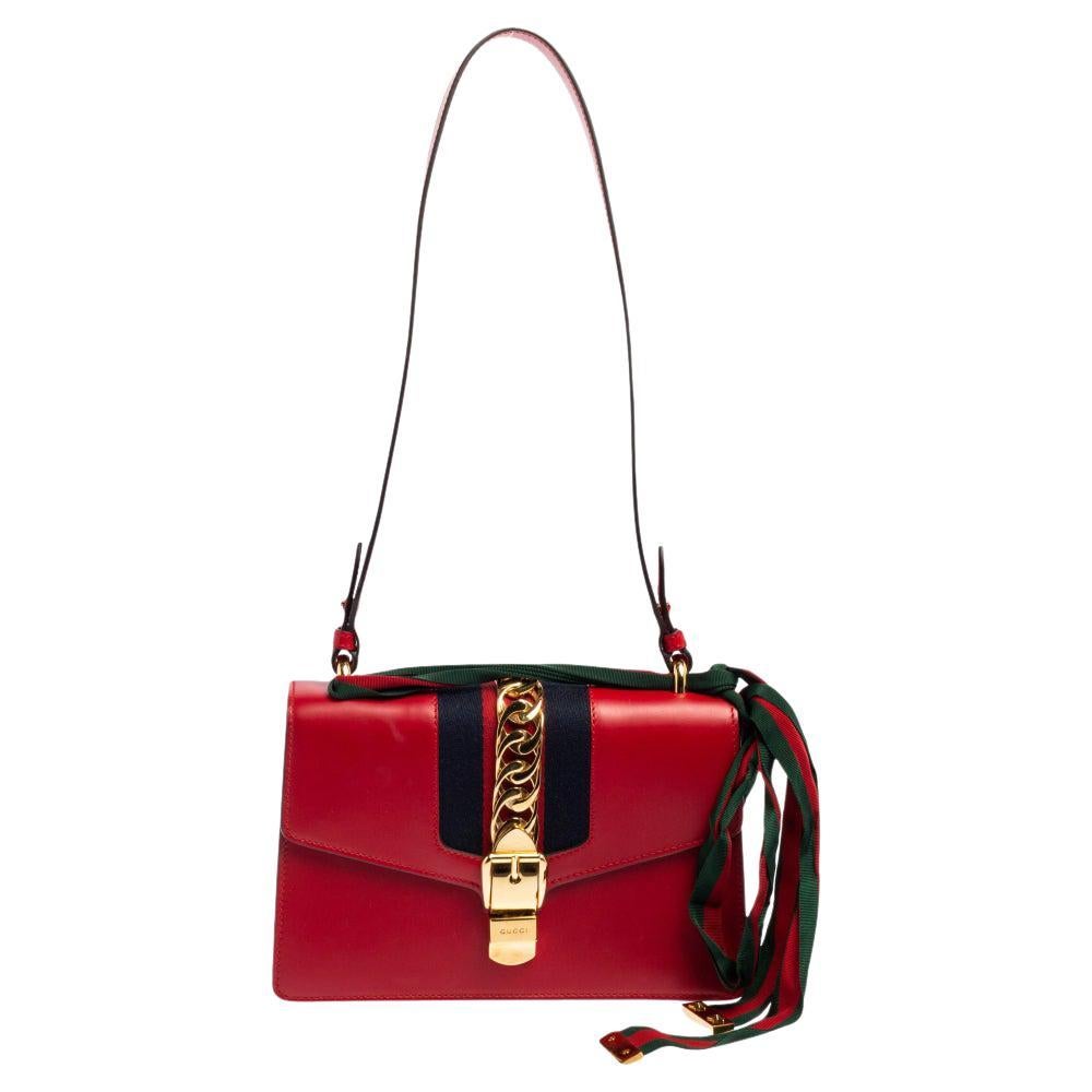 Gucci Nouveau "Jackie" Red Leather Fringe Hobo Bag For Sale at 1stDibs