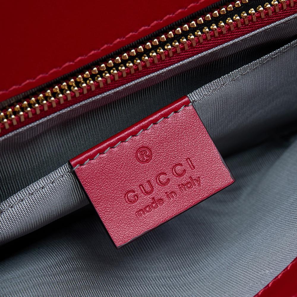 Gucci Red Leather Small Zumi Shoulder Bag 7