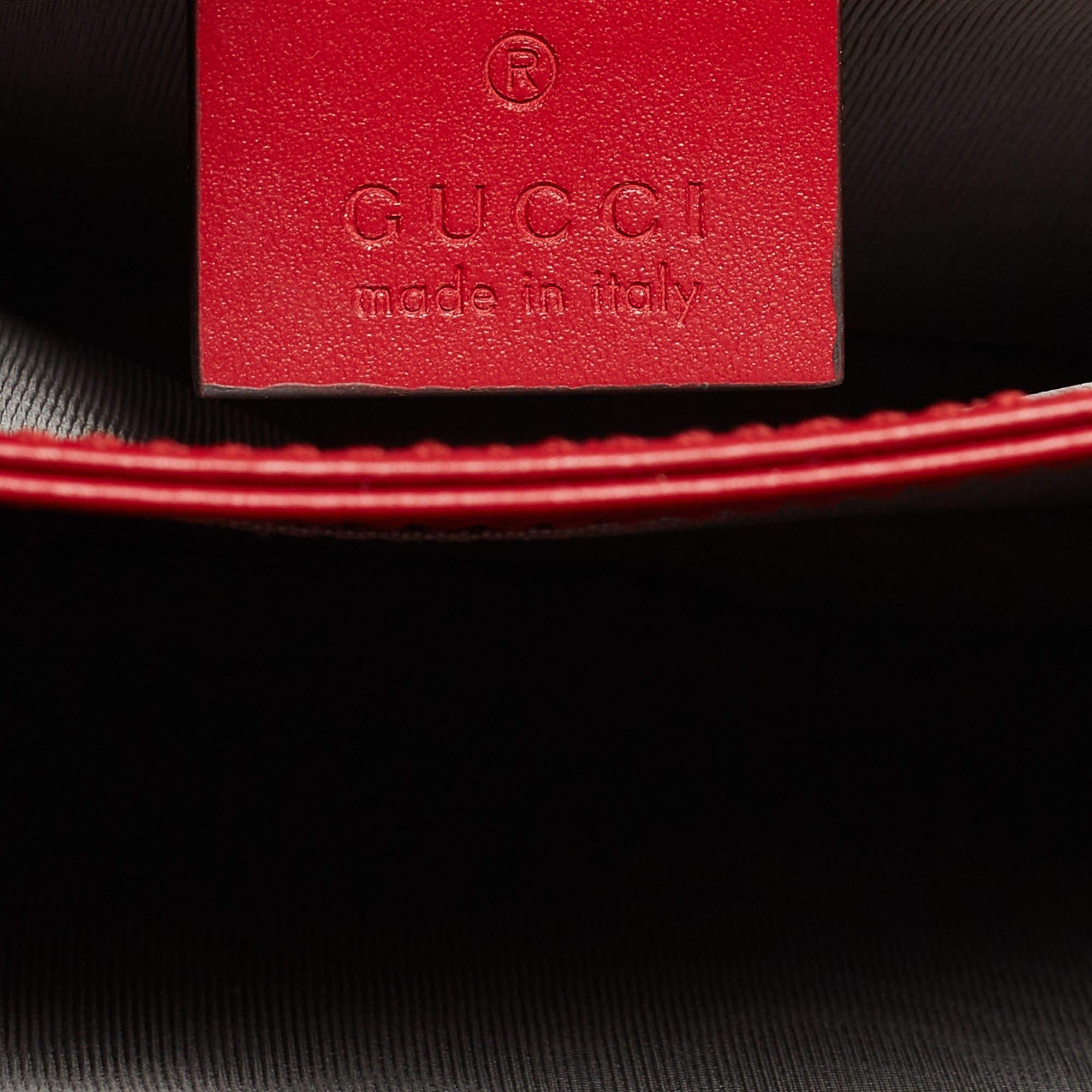 Gucci Red Leather Small Zumi Shoulder Bag For Sale 5