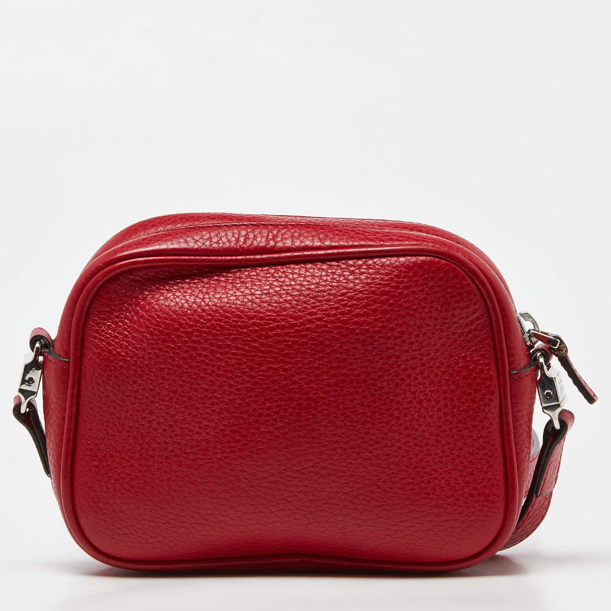 Women's Gucci Red Leather Soho Crossbody Bag